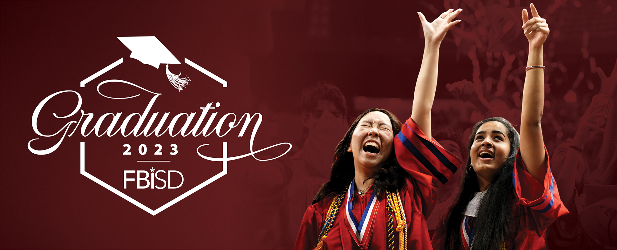 2023 Graduation Web Banner | Two Dulles High School Seniors Toss Their Caps